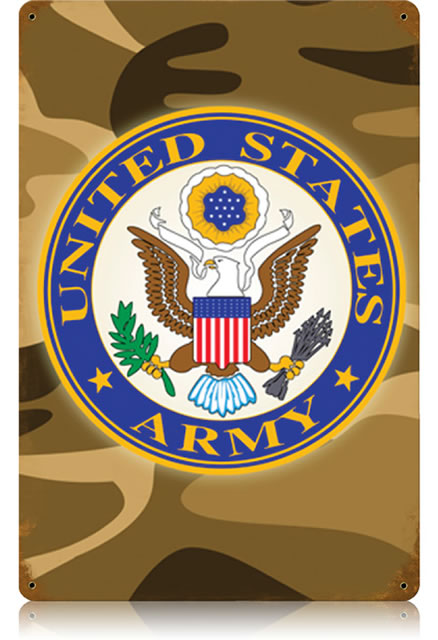 "U.S. Army" Vintage Metal Sign